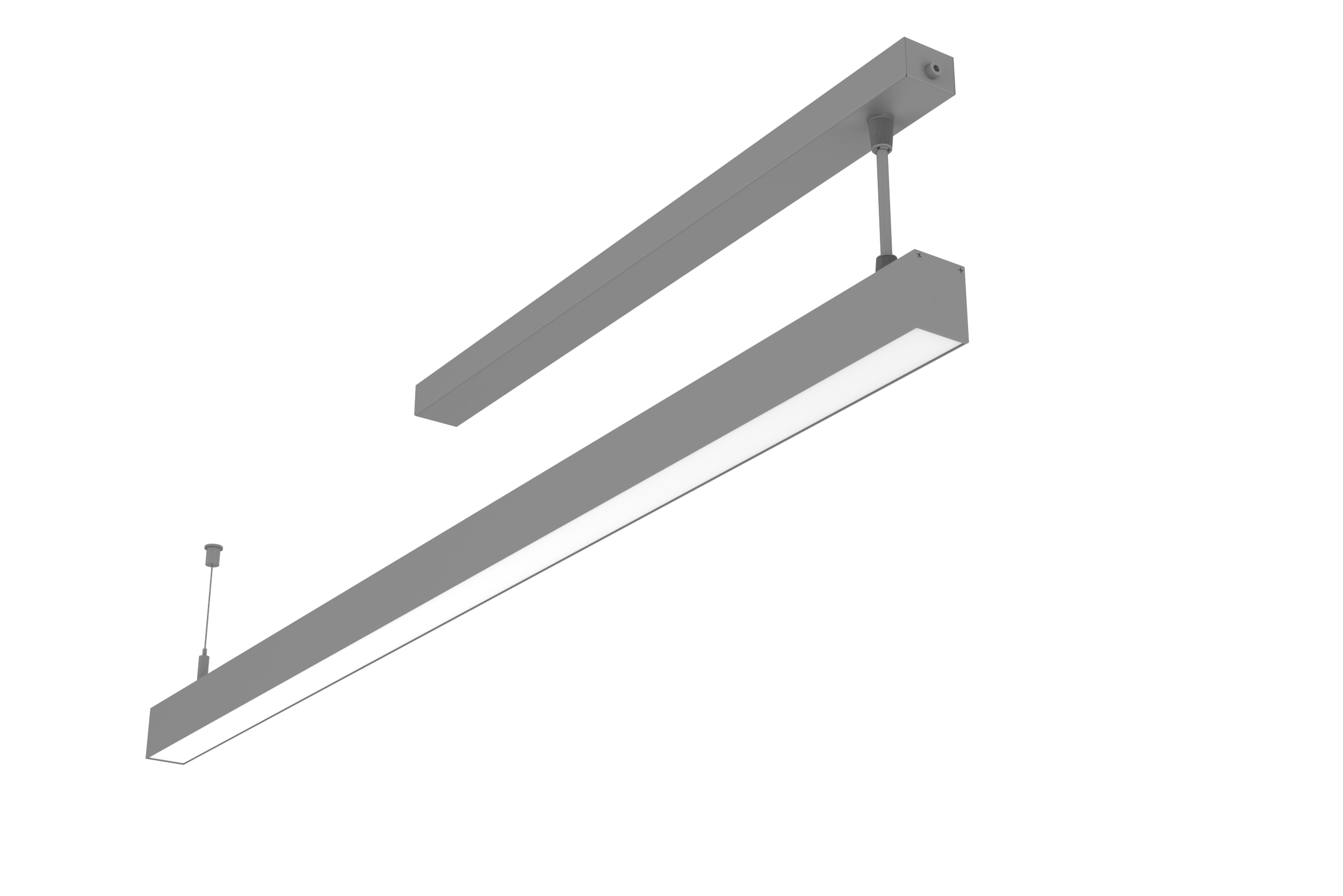 Светодиодный светильник VARTON Angusta 513x35x45мм подвесной 18 Вт 4000 К IP40 RAL7045 серый муар с рассеивателем опал